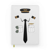 Customizable Name & Pilot Uniform Designed Notebooks