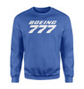 Boeing 777 & Text Designed Sweatshirts