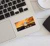 Amazing Departing Aircraft Sunset & Clouds Behind Designed Stickers