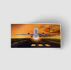Amazing Departing Aircraft Sunset & Clouds Behind Designed Stickers
