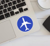 Airplane & Circle (Blue) Designed Stickers Airplane & Circle (Blue) Designed Stickers