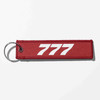 Boeing 777 Flat Text Designed Key Chains