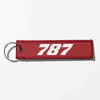 Boeing 787 Flat Text Designed Key Chains