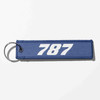 Boeing 787 Flat Text Designed Key Chains