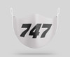 Boeing 747 Text Designed Face Masks
