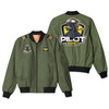 Pilot Bird Patch & Customizable Badge Designed 3D Bomber Jackets