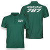 Boeing 787 & Text Designed Double Side Polo T-Shirts