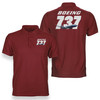 Super Boeing 737+Text Designed Double Side Polo T-Shirts