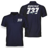 Super Boeing 737+Text Designed Double Side Polo T-Shirts