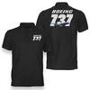 Super Boeing 737+Text Designed Double Side Polo T-Shirts