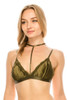 Triangle velvet bralette
