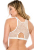 Ladies high-neck fishnet bralette