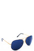 Rimless Trendy Aviators Spring Hinge Sunglasses