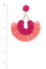Beaded Fan Tassel Dangle Drop Earring