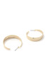 Hammered Wide Open Circle Drop Earring