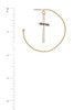 "blessed" Cross Dangle Open Hoop Earring