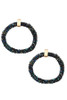 Cluster gem hoop earring