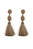 Stone tassel drop earring
