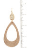 Druzy stone teardrop cut out earring