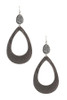 Druzy stone teardrop cut out earring