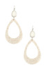 Druzy stone teardrop cut out earring