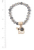 Elephant Charm Dangle Beaded Stretch Bracelet