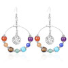 7 Chakra Tree of Life Drop Earrings
