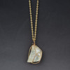 Natural Stone Rose Crystal Quartz Wire Wrapped Pendant Necklace