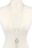 Filigree Teardrop Shape Pendant Necklace