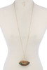 Half Circle Tassel Pendant Necklace