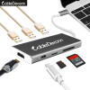 usb type-c hub thunderbolt 3 Multiport dock hdmi 4k usb3.0 usb3.1 type-c charge cable tf sd card 7in1 Adapter For macbook pro 15