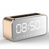 Portable Mirror Design Bluetooth Speaker Wireless Mini Alarm Clock Speaker Car Subwoofer Wireless Speaker Support FM TF Card
