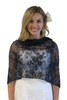 Lace Bridal Bolero Wedding Shawl Navy Blue