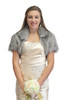 Bridal Bridal Faux Fur Bolero Jacket 680F-Gray, bridal bolero, bridal fur shrug