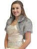 Bridal Bridal Faux Fur Bolero Jacket 680F-Gray, bridal bolero, bridal fur shrug