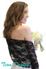 Black Lace Bridal Shawl Wedding Wrap Prom Scarf