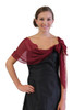 Chiffon Bridal Wrap Wedding Shawl - Burgundy 5139CH