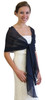 Chiffon Wedding Shawl Navy Blue
