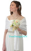 Ivory-White Reversible Satin Evening Wrap