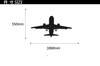 Climbing Passanger Jet Designed Wall Sticker