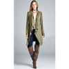 Women's Suede Waterfall Trench Coat