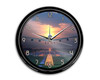 Super Boeing 747 Landing During Sunset Printed Wall Clocks