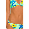 Women's Lime Green Tropical Floral Print Triangle Bikini Set