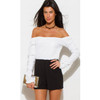 Women's Sequined Off The Shoulder Black Romper