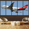 Departing Qantas Boeing 747 Printed Canvas Prints (5 Pieces)