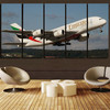 Departing Emirates A380 Printed Canvas Prints (5 Pieces)