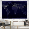 World Map From Space Printed Canvas Posters (1 Piece)