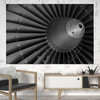 Super View of Jet Engine Printed Canvas Posters (1 Piece)