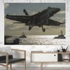 Deparing Jet from Sea Base Printed Canvas Posters (1 Piece)