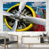 Double-Decker Airplane's Propeller Printed Canvas Posters (1 Piece)